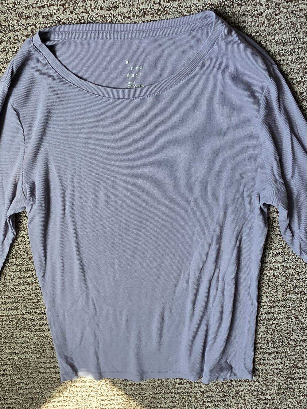 a new day Lavender Long Sleeve Boatneck Top